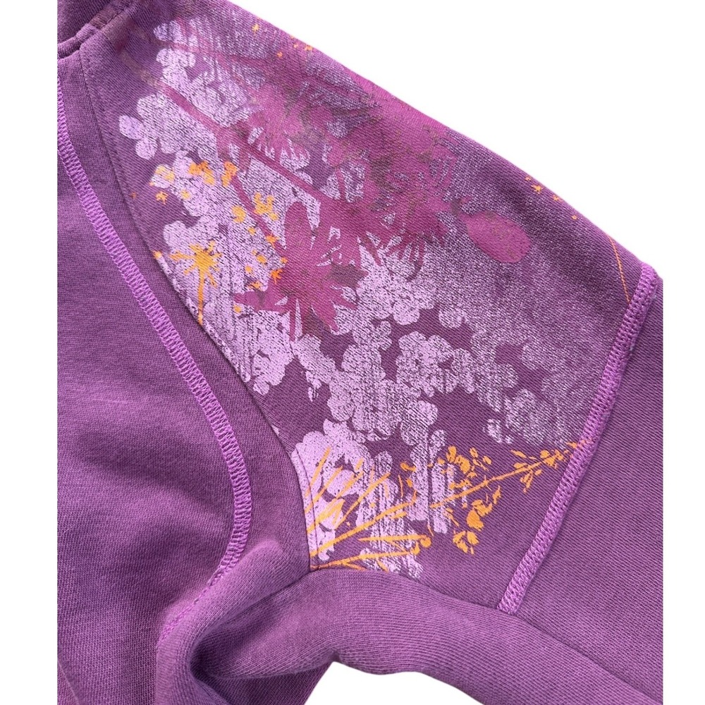 Mountain Hardwear Full Zip Hoodie Women Large Purple Floral Fleece Jacket OL3926 - Picture 5 of 9